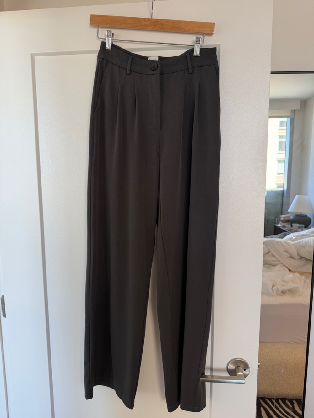 Princess Polly grey High-Waist Wide-Leg Trousers